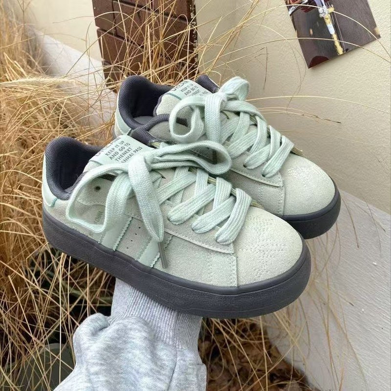 Korean Style Women'S Shoes High Beauty Value Casual Sneaker Niche Retro White Shoes Casual Women'S Shoes Thick Sole German Training Shoes Trendy - Image 4